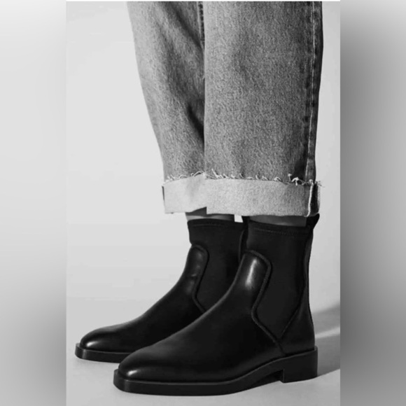 ZARA ankle women’s boot, 8 black NWT - Picture 1 of 4